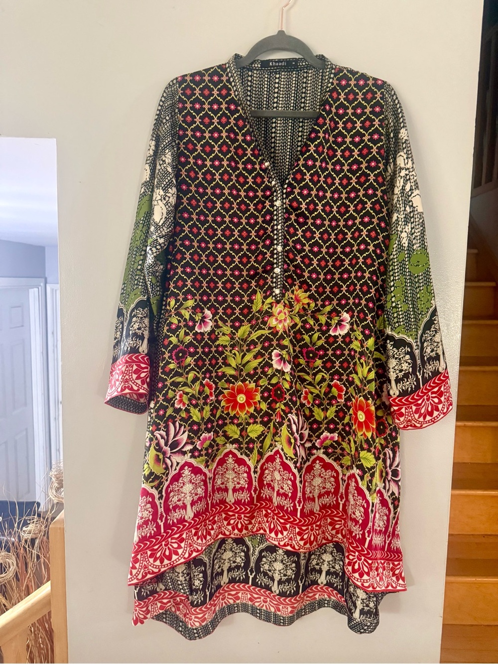 Khaadi Pret Printed High-Low Kurta Tunic Shirt - Size 14